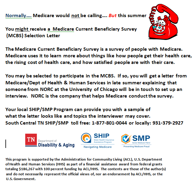 Medicare Current Beneficiary Survey : South Central TN Development District