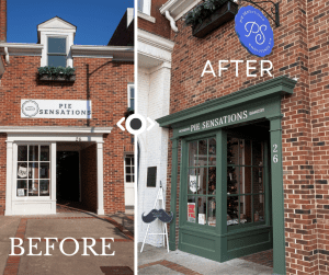 before and after of pie sensations