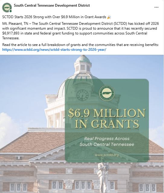 fb snip 1 -  South Central TN Development District