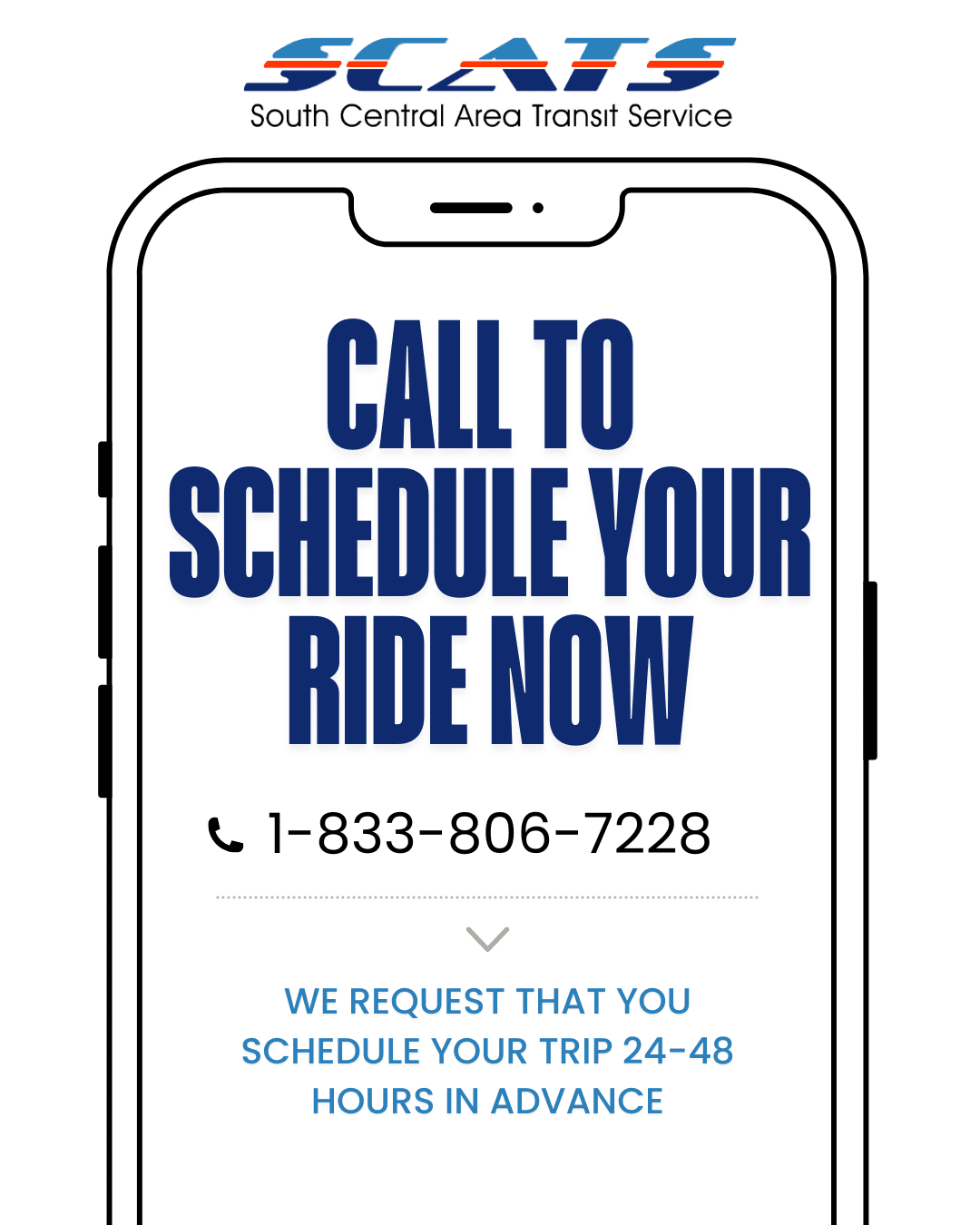 call to schedule your ride