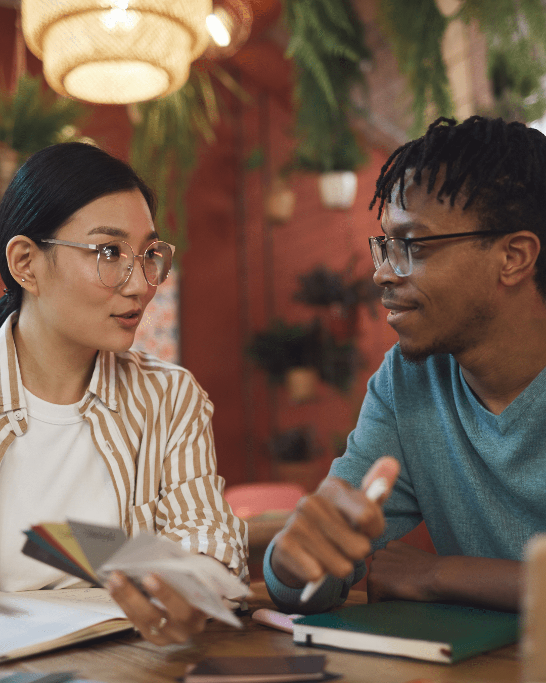 two people talking two people talking